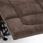 Fauteuil inclinable manuel de luxe Roomfitters couleur chocolat avec tissu doux pour la peau et deux porte-gobelets