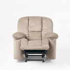 Fauteuil inclinable manuel de luxe Roomfitters couleur chocolat avec tissu doux pour la peau et deux porte-gobelets