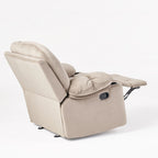 Fauteuil inclinable manuel de luxe Roomfitters couleur chocolat avec tissu doux pour la peau et deux porte-gobelets
