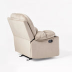 Fauteuil inclinable manuel de luxe Roomfitters couleur chocolat avec tissu doux pour la peau et deux porte-gobelets