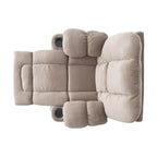 Fauteuil inclinable manuel de luxe Roomfitters couleur chocolat avec tissu doux pour la peau et deux porte-gobelets