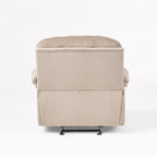 Fauteuil inclinable manuel de luxe Roomfitters couleur chocolat avec tissu doux pour la peau et deux porte-gobelets