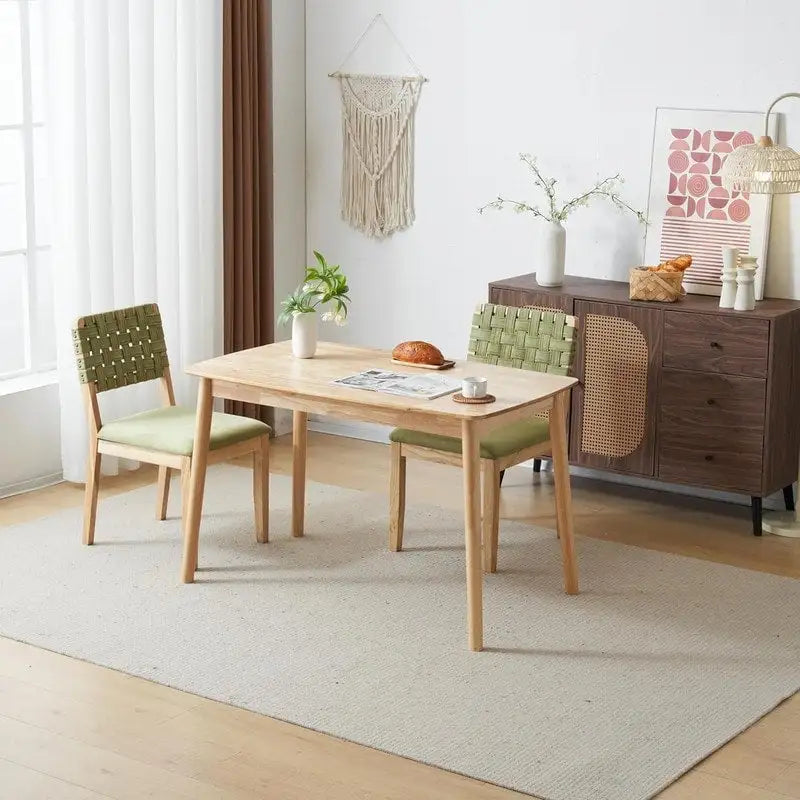 Ensemble de 2 chaises de salle à manger en bois de style moderne du milieu du siècle