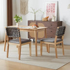 Ensemble de 2 chaises de salle à manger en bois de style moderne du milieu du siècle