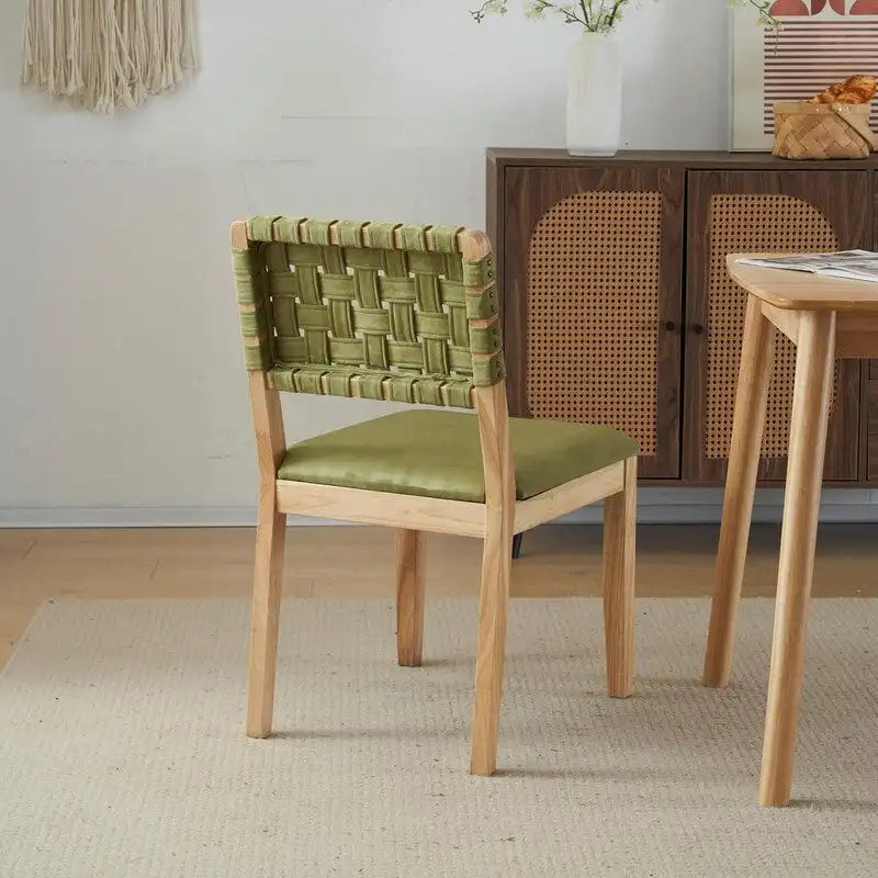 Ensemble de 2 chaises de salle à manger en bois de style moderne du milieu du siècle