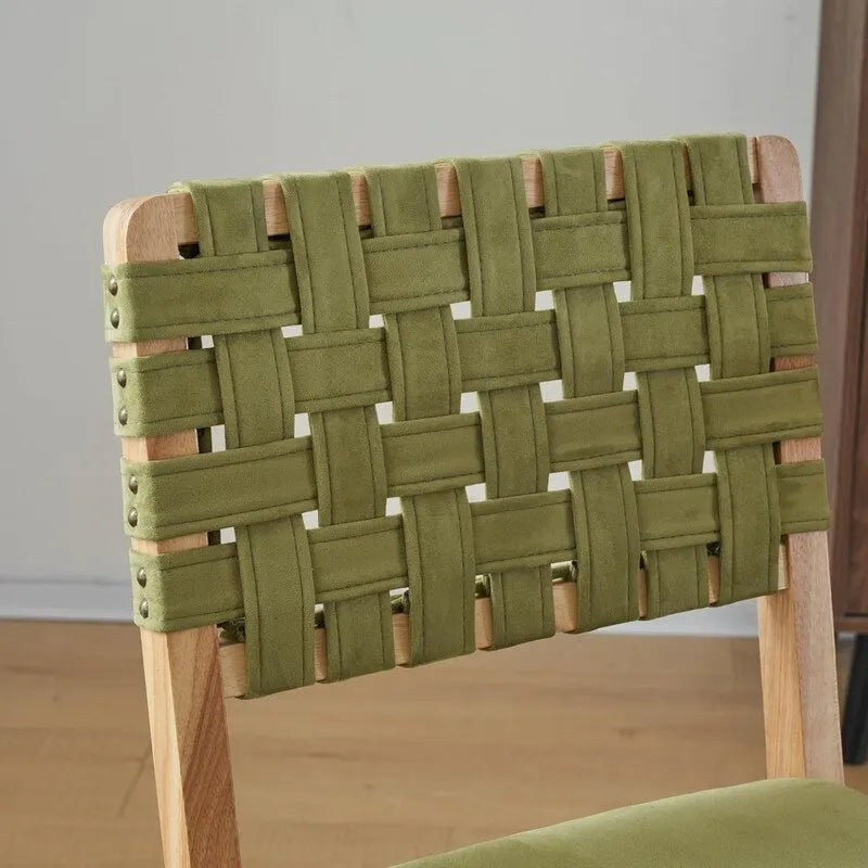 Ensemble de 2 chaises de salle à manger en bois de style moderne du milieu du siècle