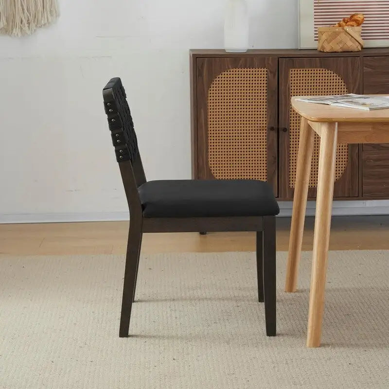 Ensemble de 2 chaises de salle à manger en bois de style moderne du milieu du siècle