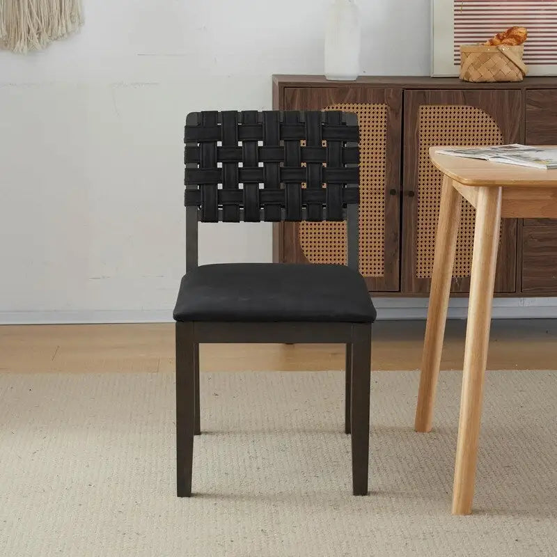 Ensemble de 2 chaises de salle à manger en bois de style moderne du milieu du siècle
