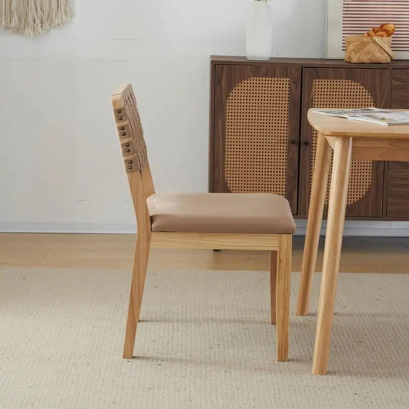 Ensemble de 2 chaises de salle à manger en bois de style moderne du milieu du siècle