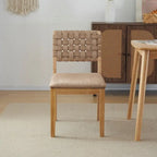 Ensemble de 2 chaises de salle à manger en bois de style moderne du milieu du siècle
