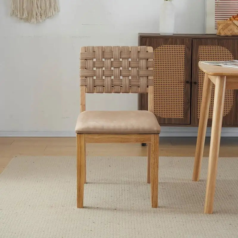 Ensemble de 2 chaises de salle à manger en bois de style moderne du milieu du siècle