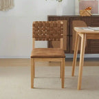 Ensemble de 2 chaises de salle à manger en bois de style moderne du milieu du siècle