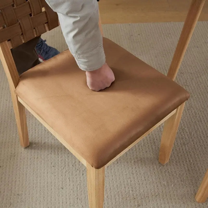 Ensemble de 2 chaises de salle à manger en bois de style moderne du milieu du siècle