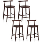 Ensemble de 2 ou 4 tabourets de bar Costway en bois d'acacia
