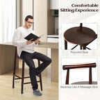 Ensemble de 2 ou 4 tabourets de bar Costway en bois d'acacia