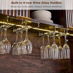 Meuble bar à vin 72, meuble bar à café moderne en bois avec éclairage LED - Non disponible