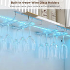 Meuble bar à vin 72, meuble bar à café moderne en bois avec éclairage LED - Non disponible