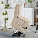 Fauteuil releveur électrique Deluxe à double moteur, longueur 190 cm, 100 % polyester, massage/chauffage, montage facile