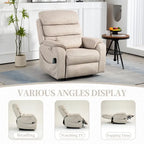 Fauteuil releveur électrique Deluxe à double moteur, longueur 190 cm, 100 % polyester, massage/chauffage, montage facile