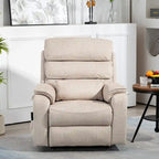 Fauteuil releveur électrique Deluxe à double moteur, longueur 190 cm, 100 % polyester, massage/chauffage, montage facile