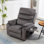 Fauteuil releveur électrique Deluxe à double moteur, longueur 190 cm, 100 % polyester, massage/chauffage, montage facile