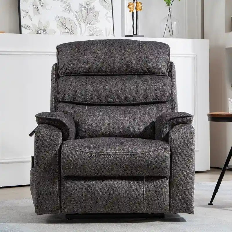 Fauteuil releveur électrique Deluxe à double moteur, longueur 190 cm, 100 % polyester, massage/chauffage, montage facile