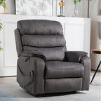 Fauteuil releveur électrique Deluxe à double moteur, longueur 190 cm, 100 % polyester, massage/chauffage, montage facile