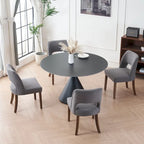 Ensemble de 4 chaises de salle à manger recouvertes de tissu