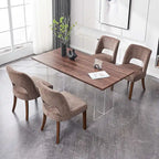 Ensemble de 4 chaises de salle à manger recouvertes de tissu