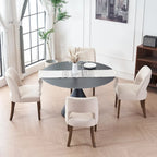 Ensemble de 4 chaises de salle à manger recouvertes de tissu