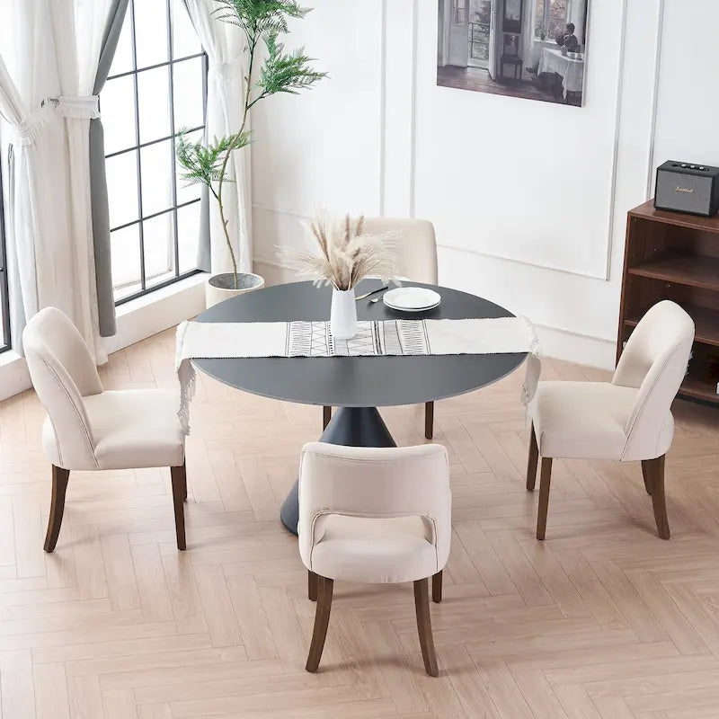 Ensemble de 4 chaises de salle à manger recouvertes de tissu