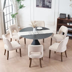 Ensemble de 4 chaises de salle à manger recouvertes de tissu