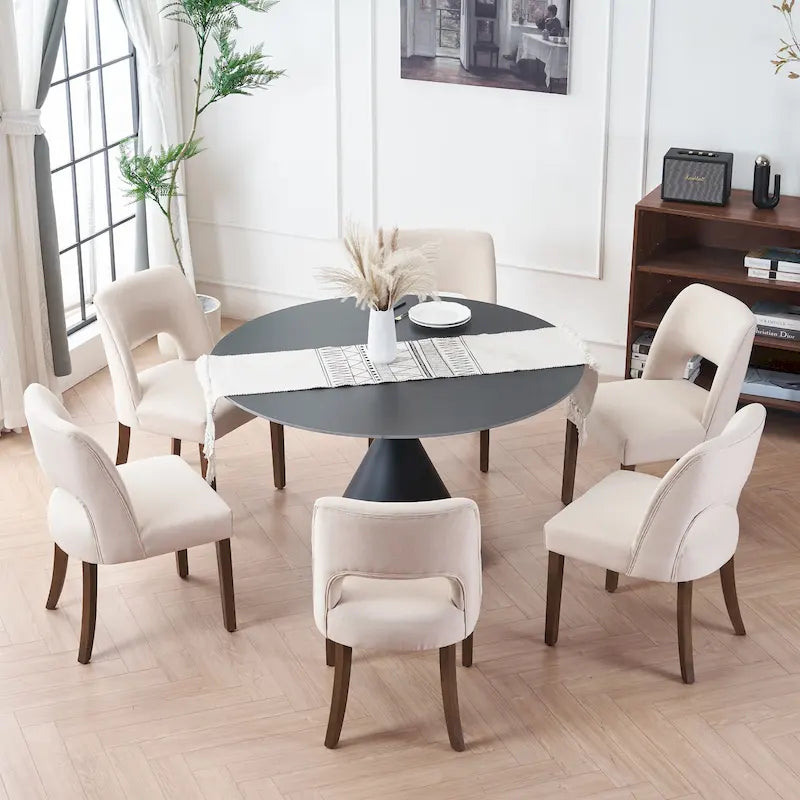 Ensemble de 4 chaises de salle à manger recouvertes de tissu