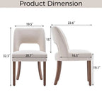 Ensemble de 4 chaises de salle à manger recouvertes de tissu