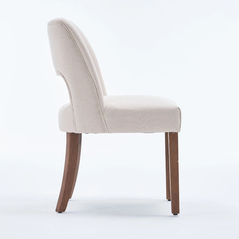 Ensemble de 4 chaises de salle à manger recouvertes de tissu