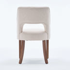Ensemble de 4 chaises de salle à manger recouvertes de tissu
