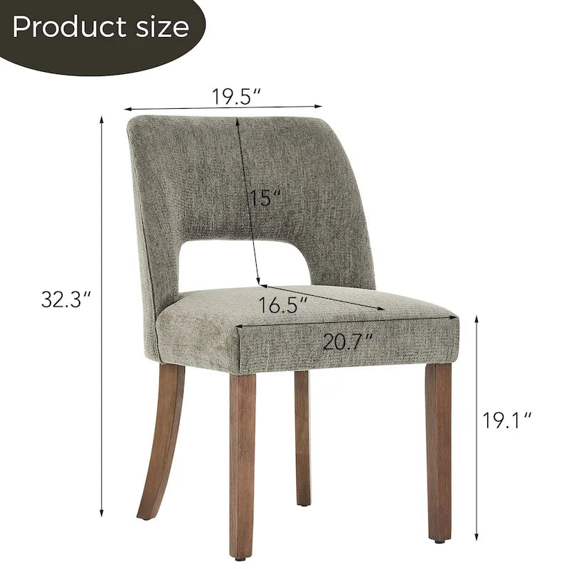 Ensemble de 4 chaises de salle à manger recouvertes de tissu