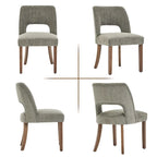 Ensemble de 4 chaises de salle à manger recouvertes de tissu