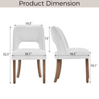 Ensemble de 4 chaises de salle à manger recouvertes de tissu