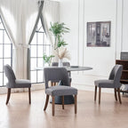 Ensemble de 4 chaises de salle à manger recouvertes de tissu