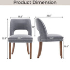 Ensemble de 4 chaises de salle à manger recouvertes de tissu
