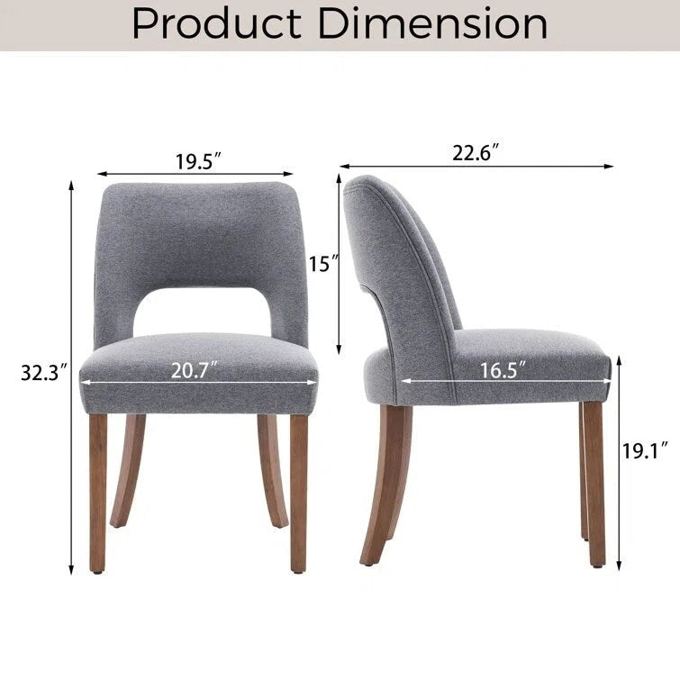 Ensemble de 4 chaises de salle à manger recouvertes de tissu