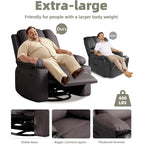 Fauteuils inclinables pivotants à 360° surdimensionnés avec fonction chauffante et massante