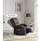 Fauteuils inclinables pivotants à 360° surdimensionnés avec fonction chauffante et massante