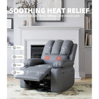 Fauteuils inclinables pivotants à 360° surdimensionnés avec fonction chauffante et massante