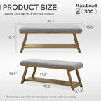 Banc à chaussures en bois massif avec coussin, banc à chaussures d'entrée