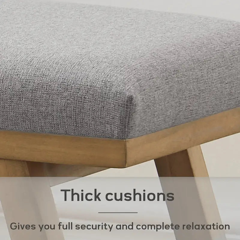 Banc à chaussures en bois massif avec coussin, banc à chaussures d'entrée