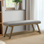 Banc à chaussures en bois massif avec coussin, banc à chaussures d'entrée