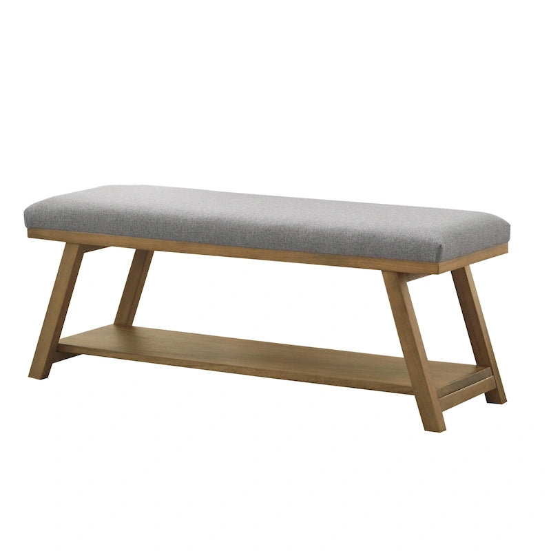 Banc à chaussures en bois massif avec coussin, banc à chaussures d'entrée