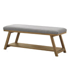 Banc à chaussures en bois massif avec coussin, banc à chaussures d'entrée
